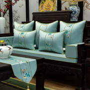 新中式红木沙发坐垫实木家具古典飘窗垫子罗汉床五件套防滑坐垫套