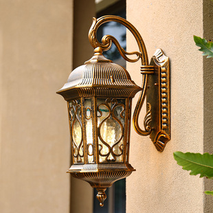 欧式壁灯户外防水别墅阳台外墙过道灯美式复古创意门前墙壁灯LED