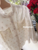 刺绣蕾丝立领长袖白色衬衫女2024年春季洋气法式超仙小衫上衣