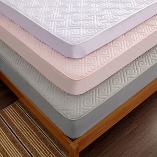 纯棉床笠单件加厚夹棉防滑席梦思床垫保护套薄棕垫，套全棉床罩1.8m