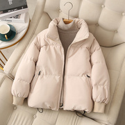 羽绒棉服女秋冬季2023韩版小个子加厚短款长袖面包服棉袄外套