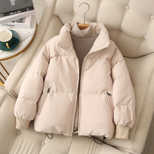 羽绒棉服女秋冬季2023韩版小个子，加厚短款长袖面包服棉袄外套