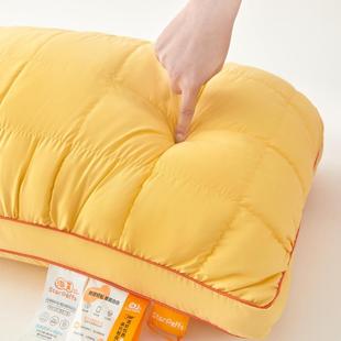 奶油泡芙枕可水洗羽丝纤维枕芯家用超软透气护颈枕头直播