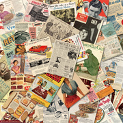 50张复古欧美海报杂志报纸美食ins风手账贴画个性创意防水DIY贴纸