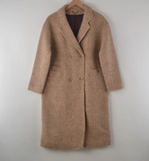 vintage古着秋冬女装毛呢外套，文艺复古直筒中长款气质ol羊毛大衣