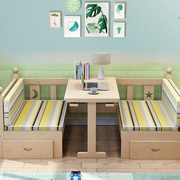 多功能实木沙发床可折叠两用客厅双人单人床小户型带书桌省空间