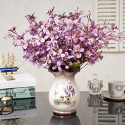 欧式假花餐桌上的装饰花客厅，仿真绢花摆件花束摆设品摆插花饰品