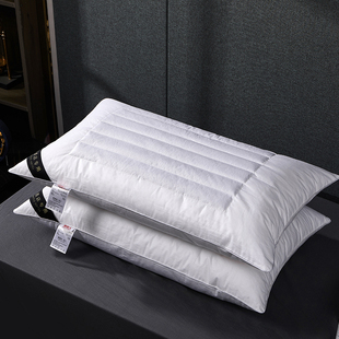 五星级酒店专用全棉荞麦壳两用枕头护颈家用防打呼噜枕芯一对整头