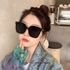 韩版时尚方框墨镜，女款高级感大脸显瘦防紫外线太阳眼镜男2024