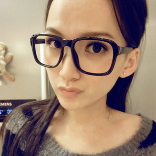 2023韩版非主流复古豹纹，装饰眼睛眼镜框架，大小脸男女款潮无镜片