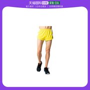 日本直邮asics 陆上服 短裤 2091A125 明亮黃色/白色 XL