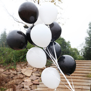 黑白色结婚氦气球100个装结婚礼装饰婚房派对拍摄生日场景布置
