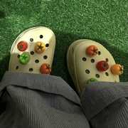 洞洞鞋配饰可爱站立番茄鞋花鞋扣迷你蔬菜水果食物配件diy装饰扣