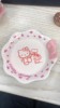 hellokitty碗碟套装花花盘可爱好看的陶瓷餐具凯蒂猫家用创意碗盘
