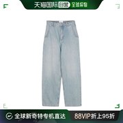 香港直邮Bally 巴利 女士 徽标细节腰带环牛仔长裤 WTR01SCO276