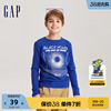 Gap男童春秋洋气纯棉运动长袖T恤儿童装童趣印花休闲上衣797412