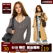 FILIRILI美式设计感白色蕾丝连衣裙女秋季性感叠船内搭修身短裙