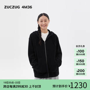 素然zuczug4m3624早春女士，休闲经典宽松抓绒，拉链外套