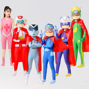 开心超人衣服超人联盟，服装小心超人花心，超人伽罗服装儿童演出服