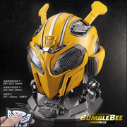 语音声控擎天柱面具正版手办变形金刚大黄蜂头盔可穿戴