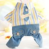 狗狗衣服春夏装薄款可爱领带帅气四脚牛仔套装小型犬泰迪宠物5723