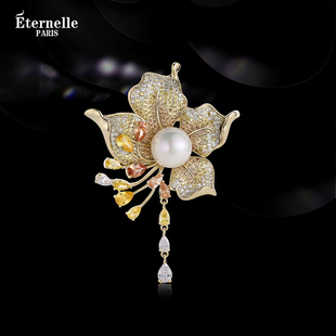 法国Eternelle高档胸针小众设计轻奢胸花气质花朵领针女生日礼物