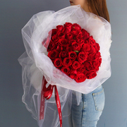 99朵红玫瑰花束礼盒鲜花速度，汕头同城龙湖金平潮阳同城生日送花店
