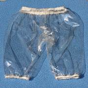 雨裤防水中长短裤透明塑料裤子裤档部整体不渗水耐用漂流雨裤短款