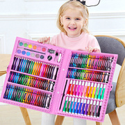 150画笔蜡笔彩色笔油画棒水，彩笔套装儿童，涂鸦绘画六一儿童节礼物