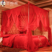 婚庆1.5米蚊帐公主风网红支架1.8m床双人家用宿舍加厚加密2米