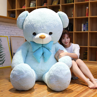 天蓝色大熊猫狗熊毛绒玩具泰迪熊公仔1.6米抱抱熊布娃娃生日礼物