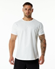 男士棉质圆领纯色健身短袖，欧美大码运动休闲锻炼空白黑色t恤