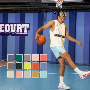 UNSHACKLED速干运动短裤系带15色荧光百搭男女美式复古篮球原创