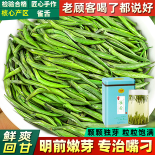 琛牌茶叶 2023新茶上市明前雀舌250克嫩芽炒青绿茶散茶铁罐装包装