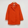 0.5折moreline沐兰羊毛，大衣中长款橘红色，纯色女装2024冬njx