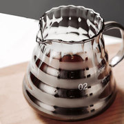 钻石条纹型手冲咖啡分享壶滴滤烟灰色分享壶过滤杯云朵手冲咖啡壶
