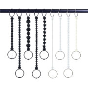 两头圈水晶钢丝绳吊环可拆开加长服装店家居吊链挂衣服展示挂钩