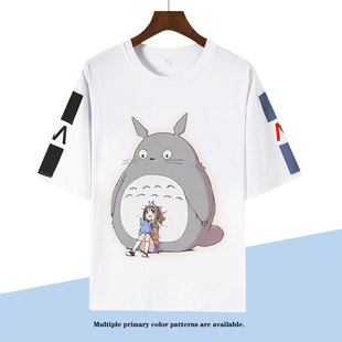 夏季宫崎骏龙猫短袖日系动漫周边学生T恤卡通二次元宽松半袖衣服