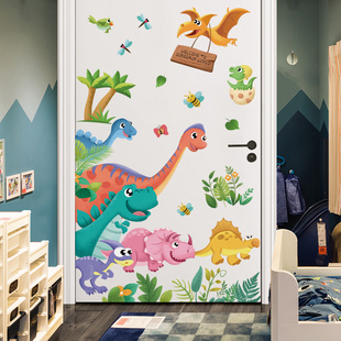 卡通动物贴纸儿童房间，卧室布置墙面墙壁装饰品，墙贴画创意墙纸自粘
