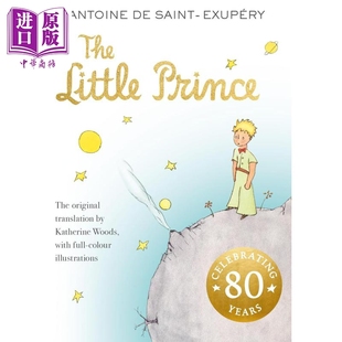 小王子80周年纪念版littleprince英文原版儿童，经典文学名著进口儿童读物7岁以上全彩插图精美版中商原版