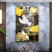十字绣2023竖版玄关客厅5d钻石画满钻仙鹤，中国风简约现代大气