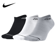 Nike袜子2023夏三双装AJ男女低帮Jordan篮球运动袜短袜SX5546