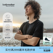 icebreaker15.5微米可机洗纯美利奴羊毛男女Merino速干T恤衫