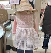 韩国女童装宝宝春秋装女孩套裙粉长袖T恤白色蕾丝连衣裙时髦套装