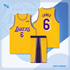 詹姆斯球衣篮球服套装男里弗斯湖人队科比球衣球队比赛服团购定制