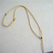 朵拉手工珠扣特细金银线吊坠绳，挂绳极简项链绳，黄金绳调节款绳