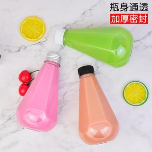 350ml透明饮料瓶塑料瓶一次性，瓶创意pet瓶子奶茶瓶，果汁瓶外卖瓶