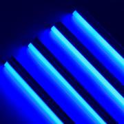 蓝色灯管t5光管氛围长条发光冰，蓝光彩色日光，荧光led一体补光线条