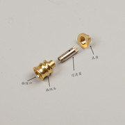 铜头烟嘴循环过滤器 铜头拉杆配件 清洗可拆型 长头9-12mm
