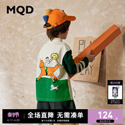 设计师系列 MQD童装儿童休闲T恤春秋款Polo印花男童长袖翻领上衣